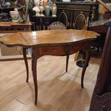 Table, drop-leaf desk "fully marquetry, Louis XV style, Period