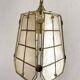 Suspension vintage en nacre et laiton