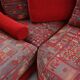 Modular Sofa in Red and Patterned Upholstery by Roche Bobois, France 1980s