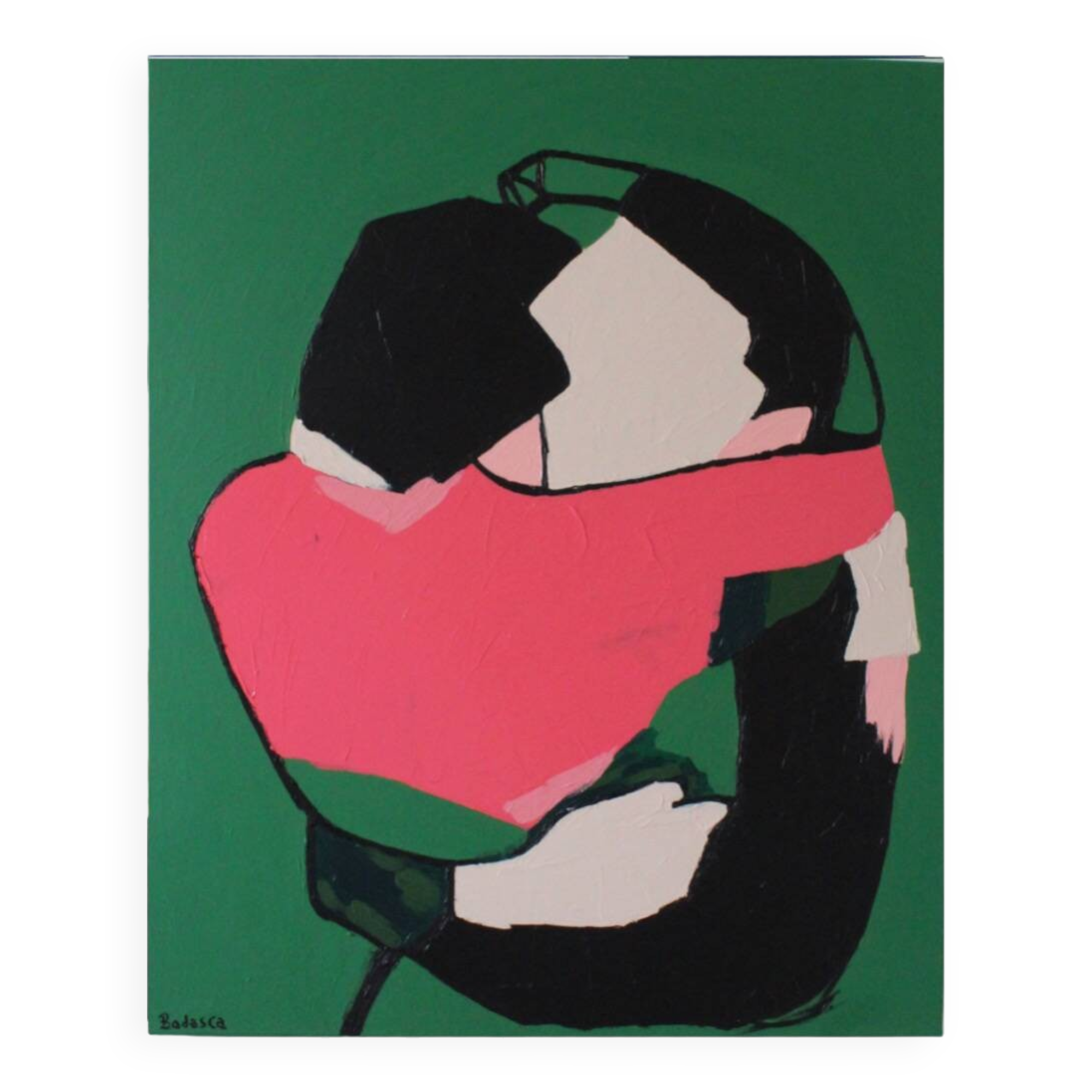 Unique original figurative painting 65x54cm