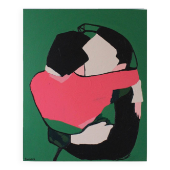 Unique original figurative painting 65x54cm