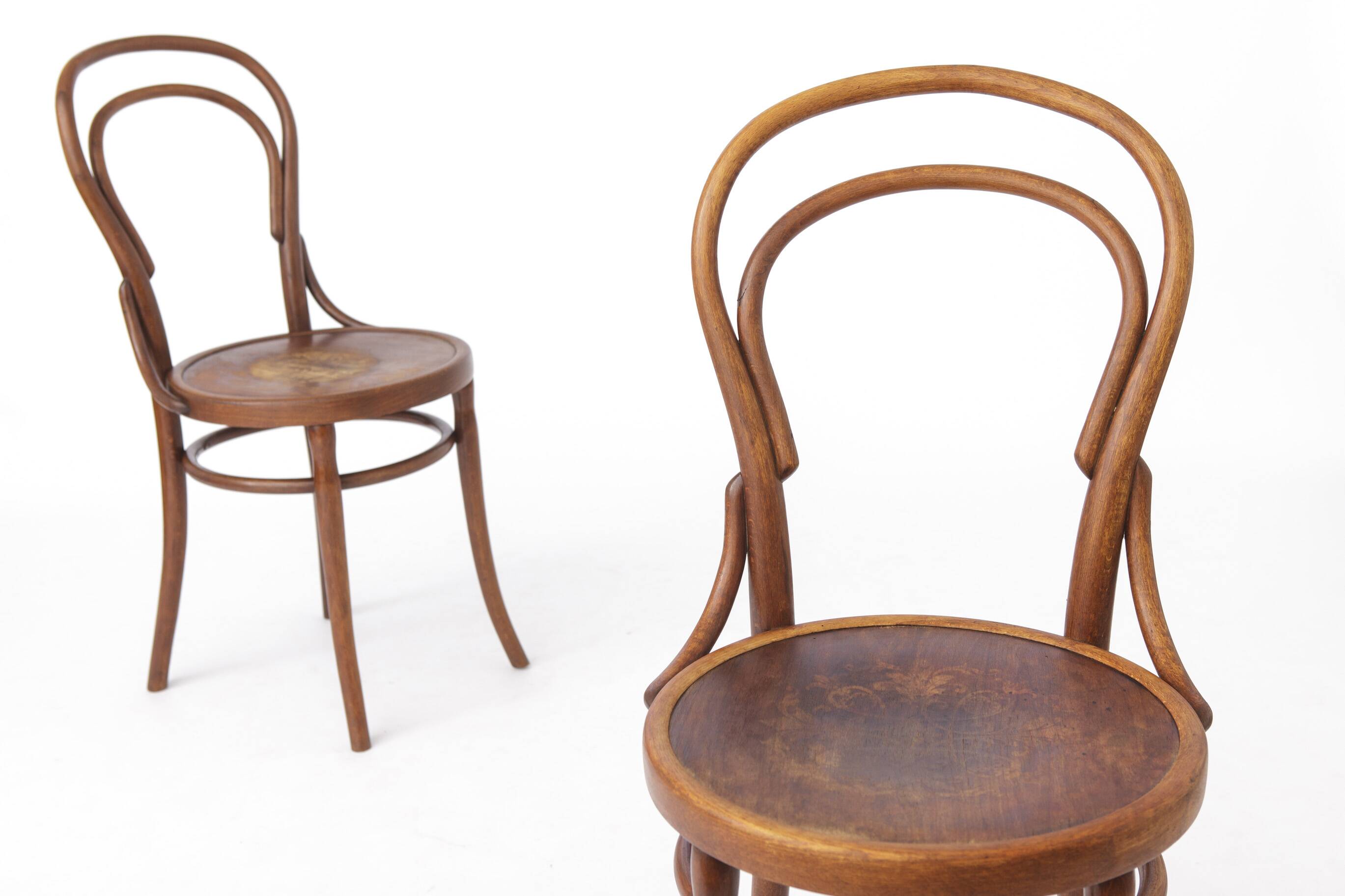Pair of Antique Bentwood Chairs | Austrian Beechwood Dining Chairs | 1930s