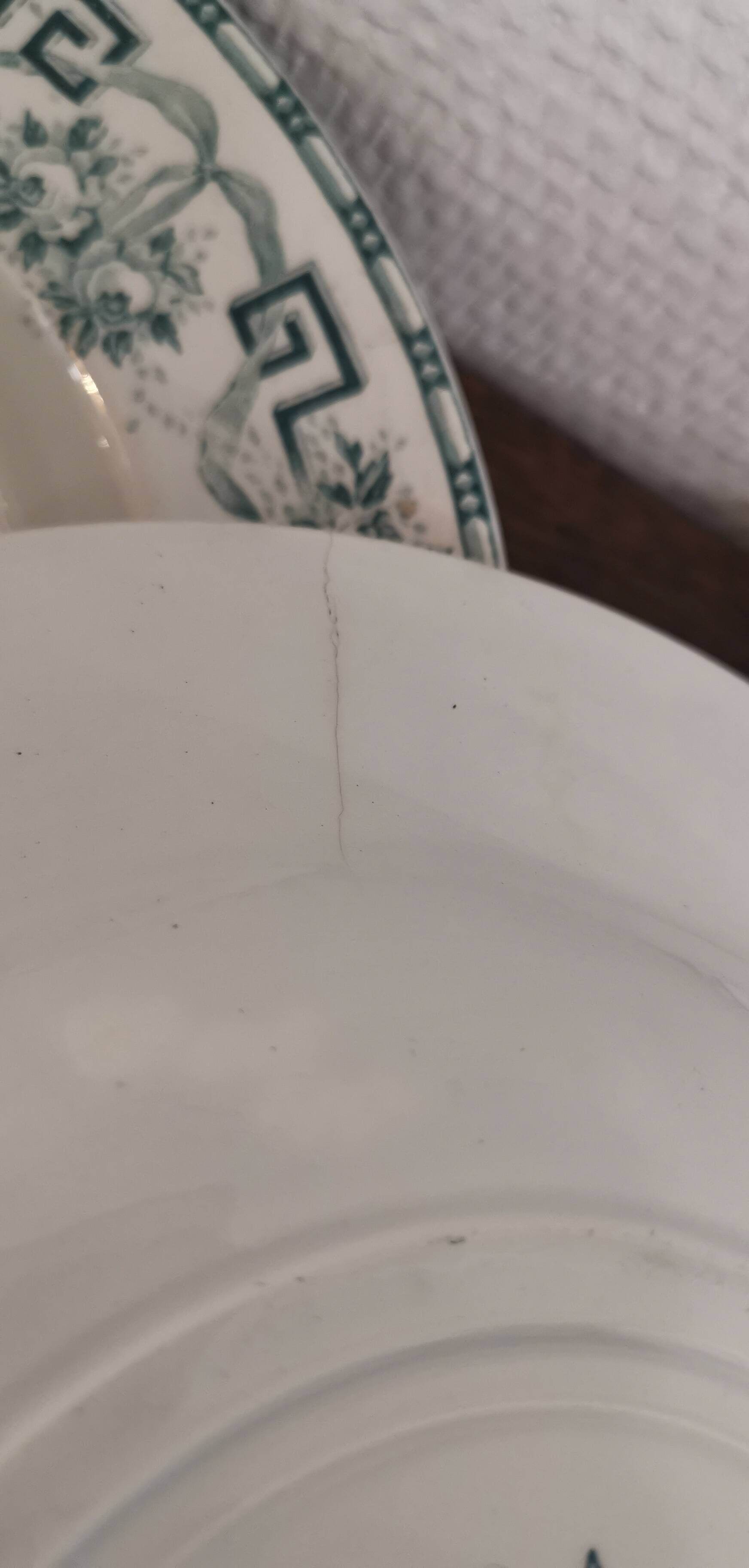 Set of 6 earthenware soup plates St-Amand "Athens"