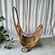 Vintage rattan log holder