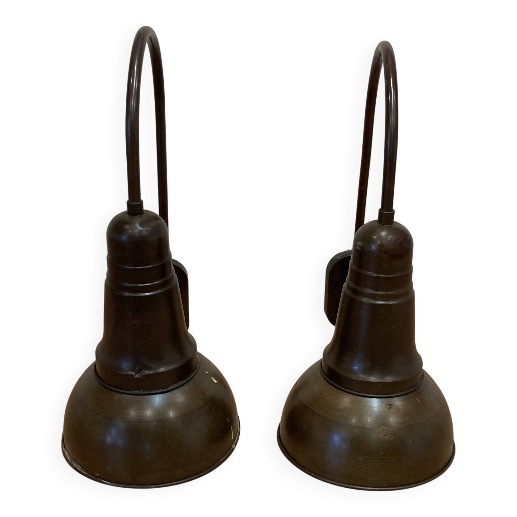 Grande paire d'appliques 1950 Design industriel.