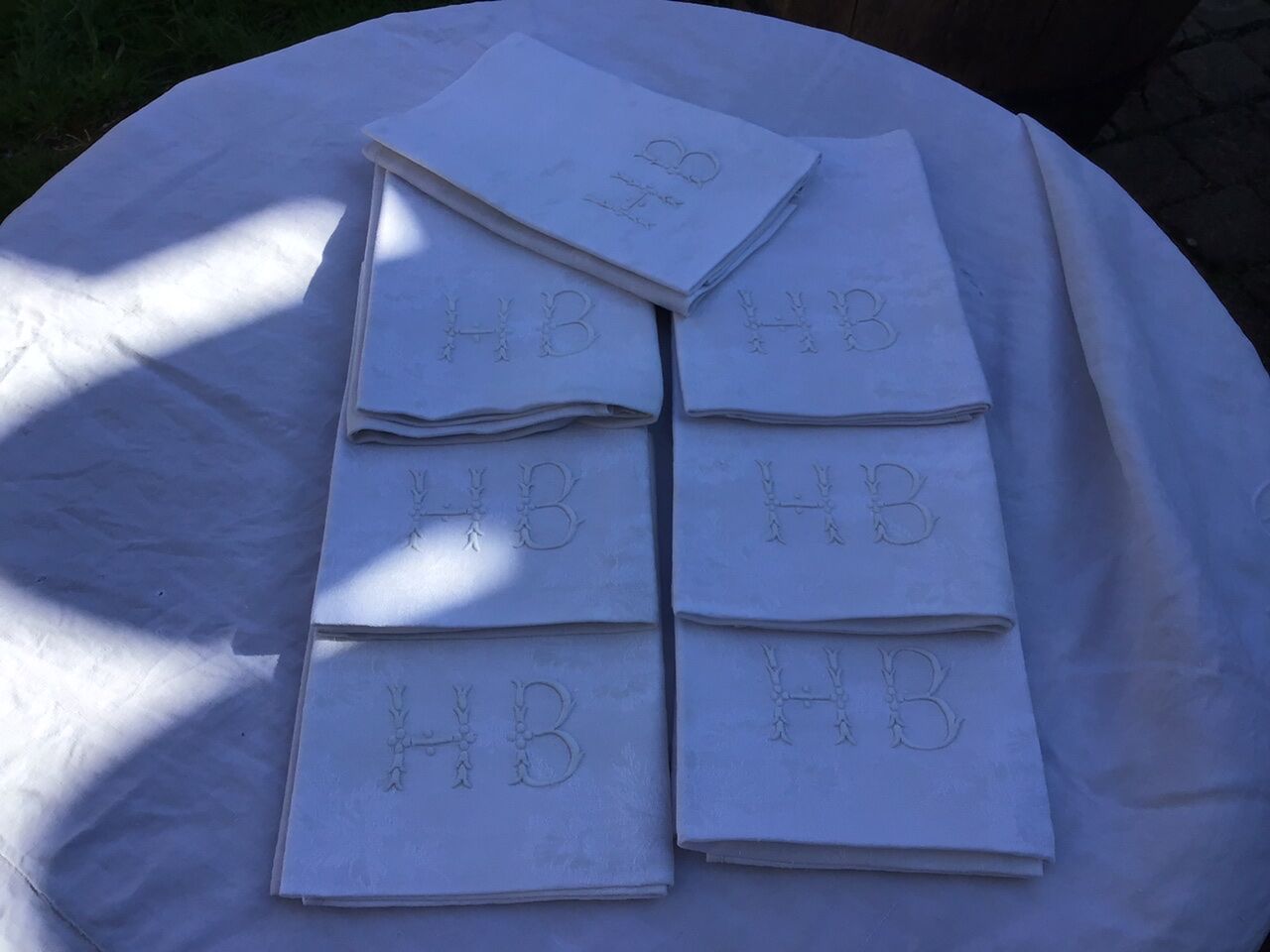 Set of 6 HB art deco napkins