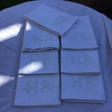 Set of 6 HB art deco napkins