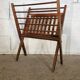 Vintage wooden folding magazine rack
