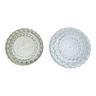 Pair glass lights for ceiling or wall