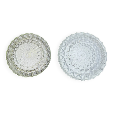 Pair glass lights for ceiling or wall