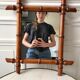 Wooden barber mirror Bamboo style 20-30s