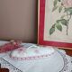 Soap dish, comb holder, ironstone, BFK, Lilac