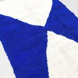 Moroccan Berber Beni Ouarain rug with blue patterns, 2.40x1.60m