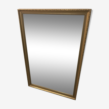 Bile-turned gold rectangular mirror - 108x73cm