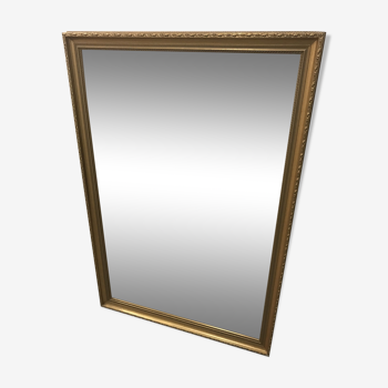 Miroir rectangulaire doré biseauté - 108x73cm