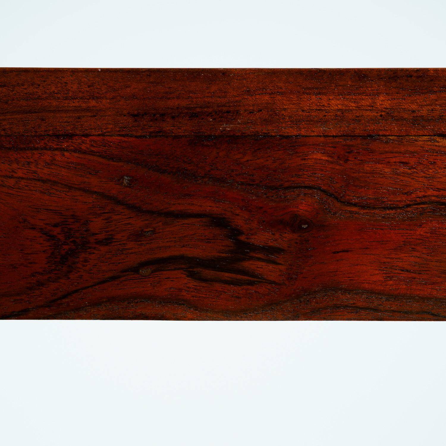 Extendable vintage teak slat bench