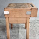 Vintage chopping block butcher table kitchen island