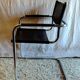 Bauhaus chair in chrome metal and leather - mid 20th century.