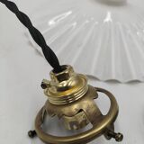 Opaline suspension with ceiling light