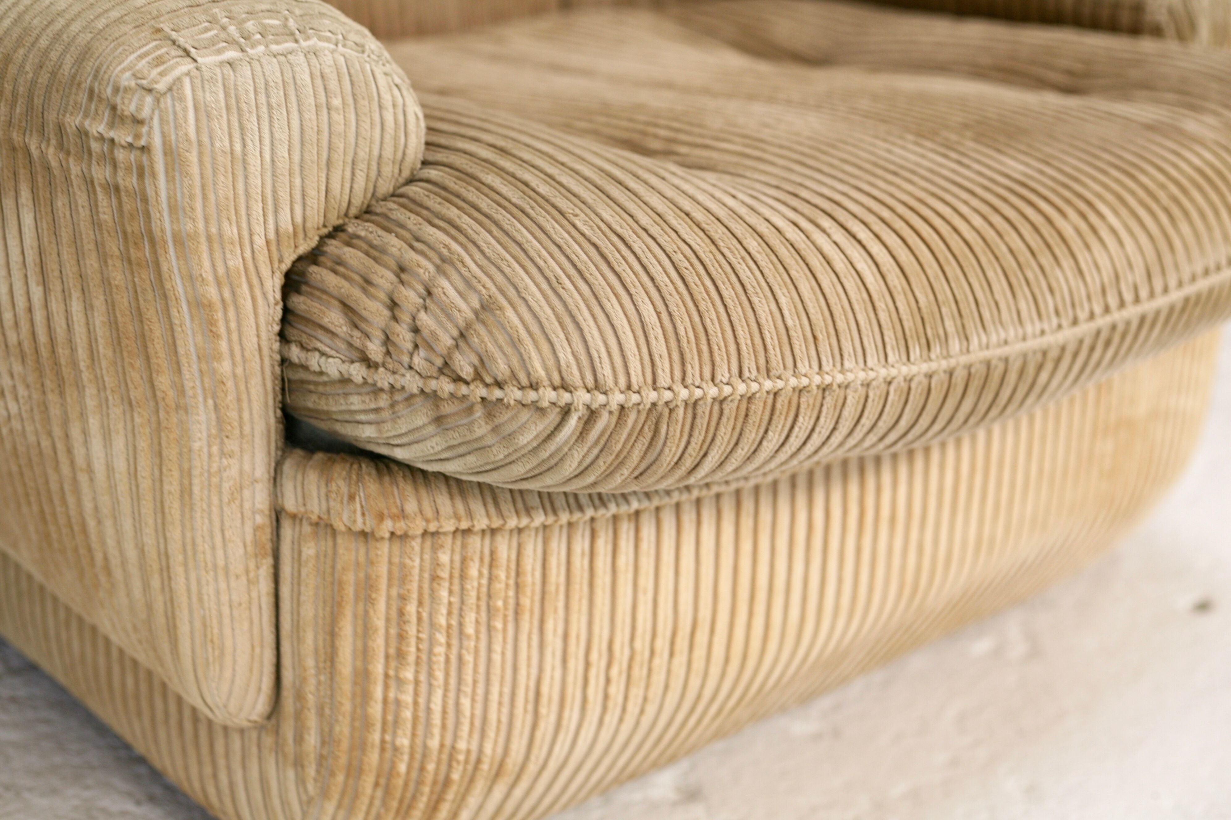 Pair of armchairs by michel cadestin, airborne edition, fiberglass and beige velvet, circa 1970