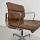 Eames Herman Miller tan / camel leather Soft Pad Group chair