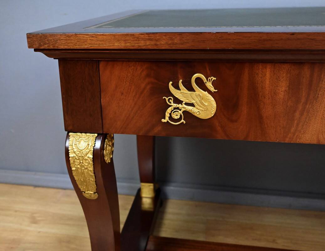 Mahogany desk, Egyptomania style – 20th century