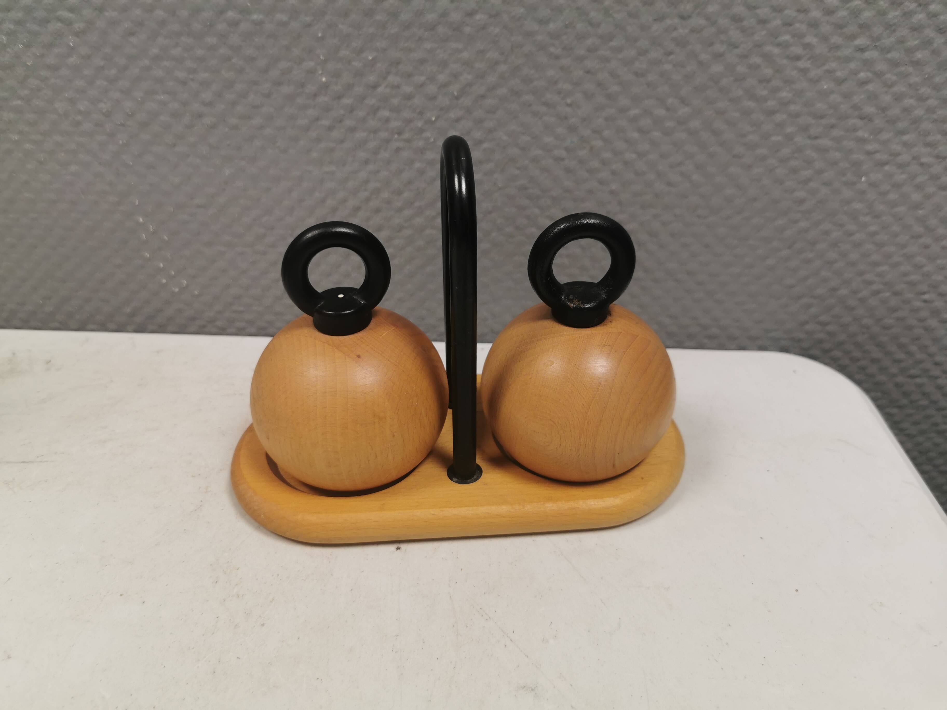 Pepper and salt mills designed by C. Jörgensen and R. Nissen for Bodum Denm
