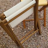 Folding canvas stool signed cattie