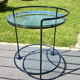 Vintage round service 70 glass trays
