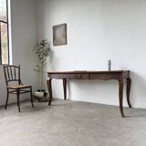 Table de ferme bureau noyer XIXème