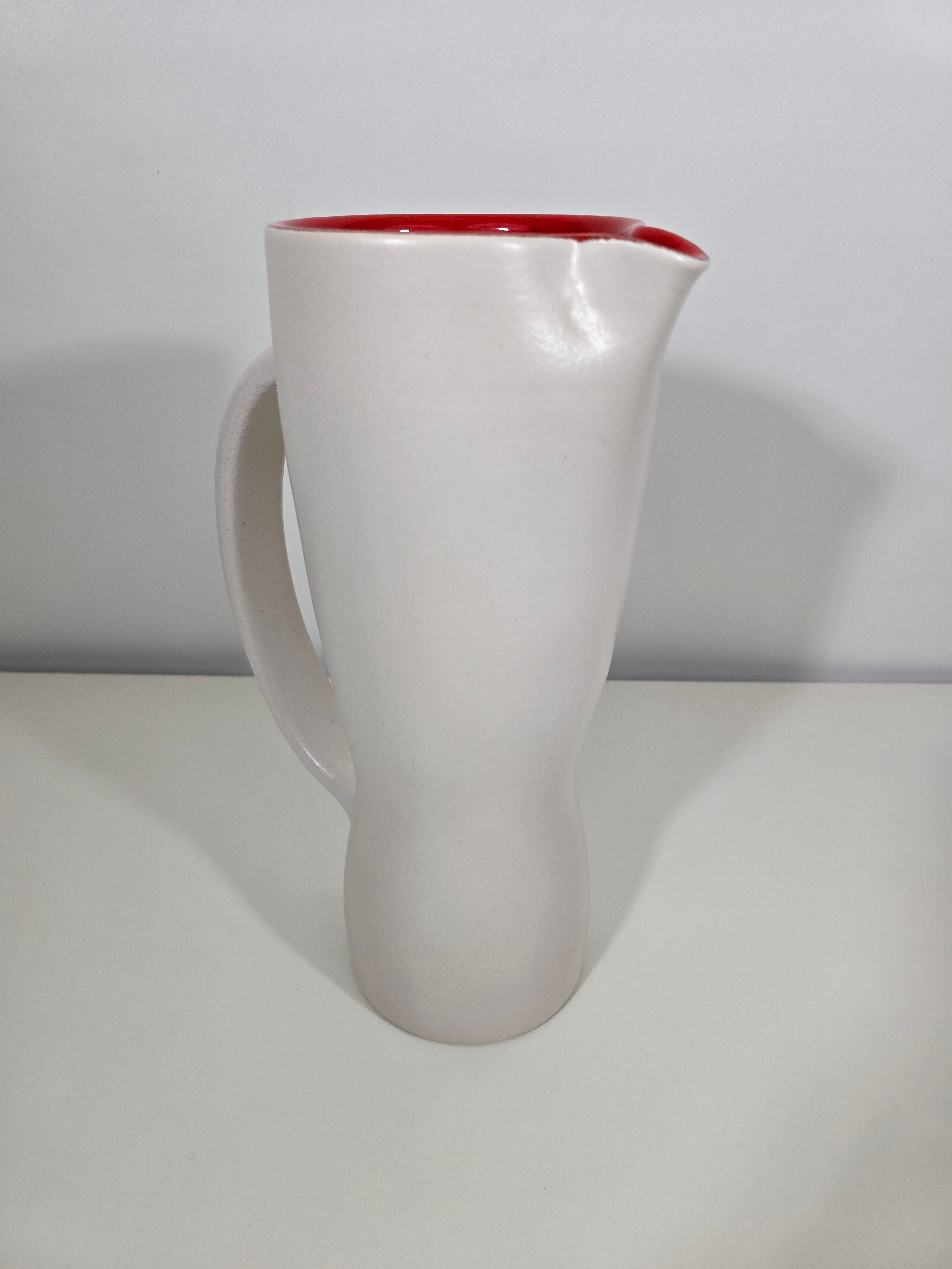 Jug and 12 ceramic cups model 1059 by Pol Chambost from around 1950.