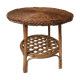 Table basse en rotin et osier vintage