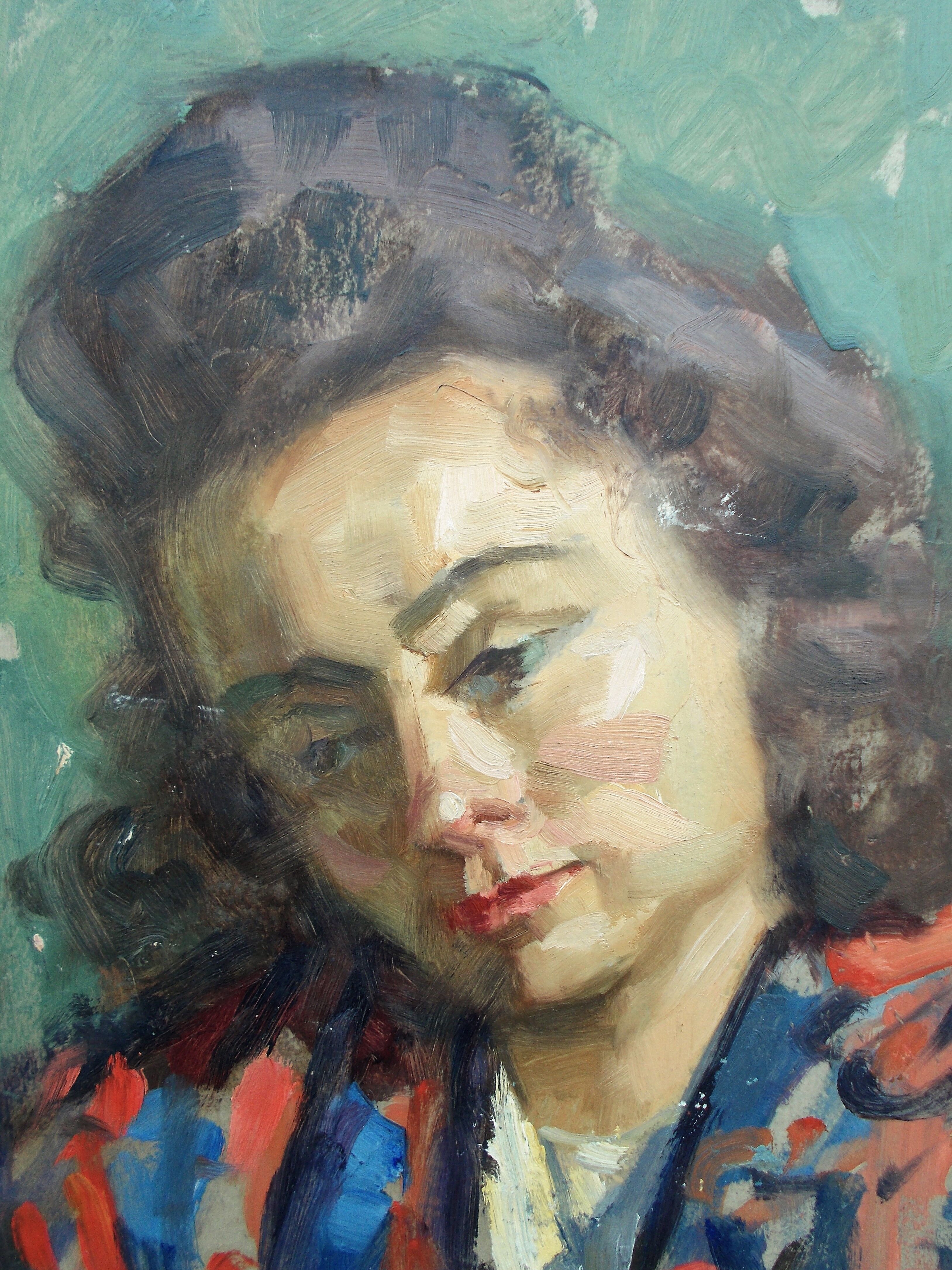 Leopoldo Santa Maria de Obregon Portrait of a woman Painting
