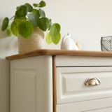 White and wood buffet