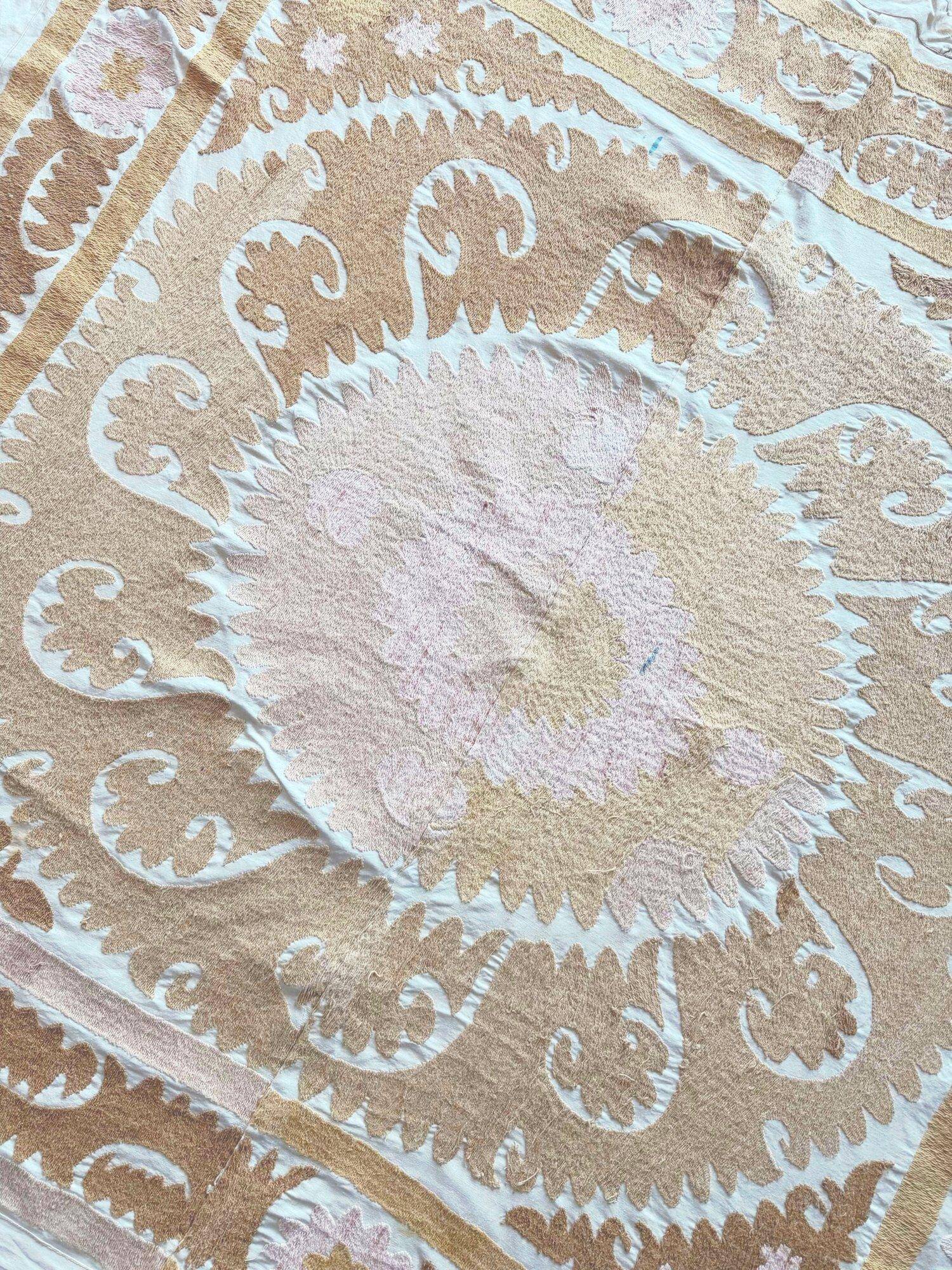 Vintage hand-embroidered tablecloth 145x150 cm
