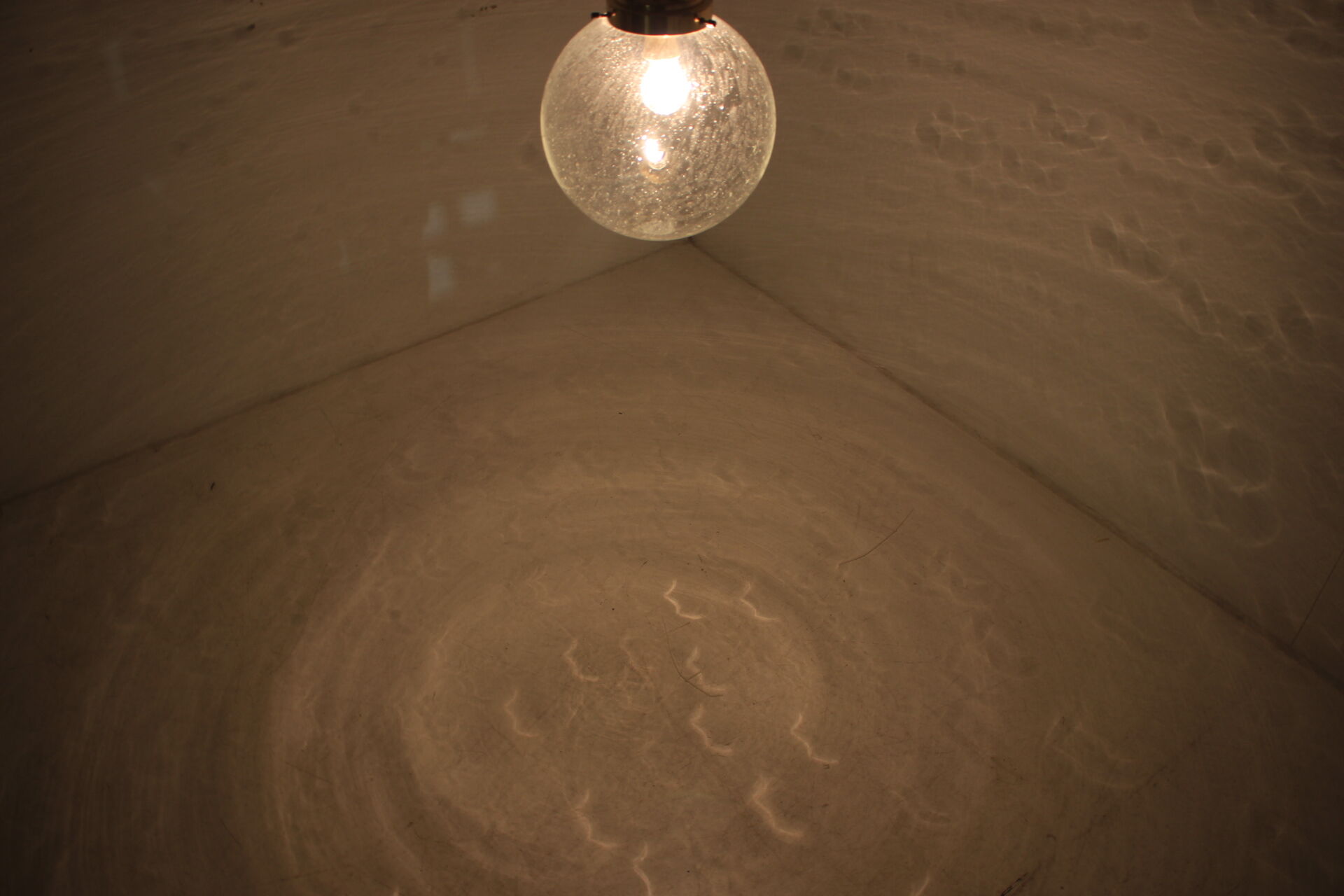 Mid-century big glass pendant from Valašské Meziříčí, 1970´s.