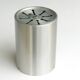 Pair of Rak Amsterdam cylindrical ceiling lights in brushed aluminum, 70s