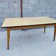 Large table with oak spindle top formica year 50