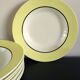 8 soup plates Sarreguemines Digoin yellow service