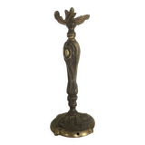 Old gilded bronze lamp base with Louis XV style rocaille decoration