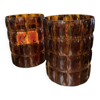 Paire de vases "Matelassé" Kartell – Design Patricia Urquiola