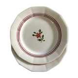 Pair of plates Sarreguemines décor Armelle