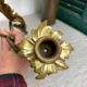 Two Louis XV style bronze wall candlesticks