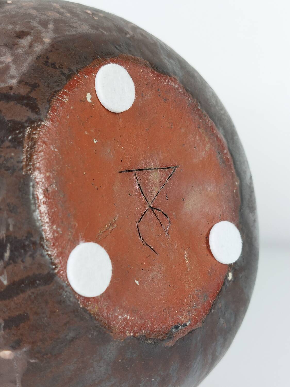 Lampe de table vintage en céramique à glaçure expressive