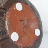 Lampe de table vintage en céramique à glaçure expressive