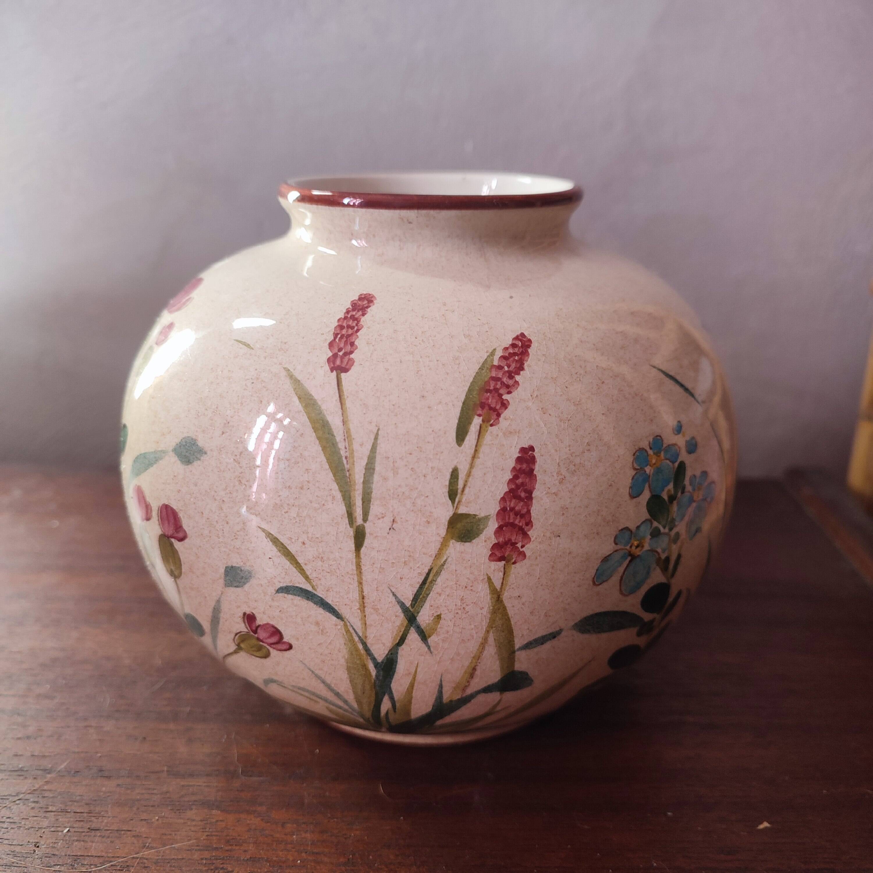Villeroy & Boch hand-painted spherical vase