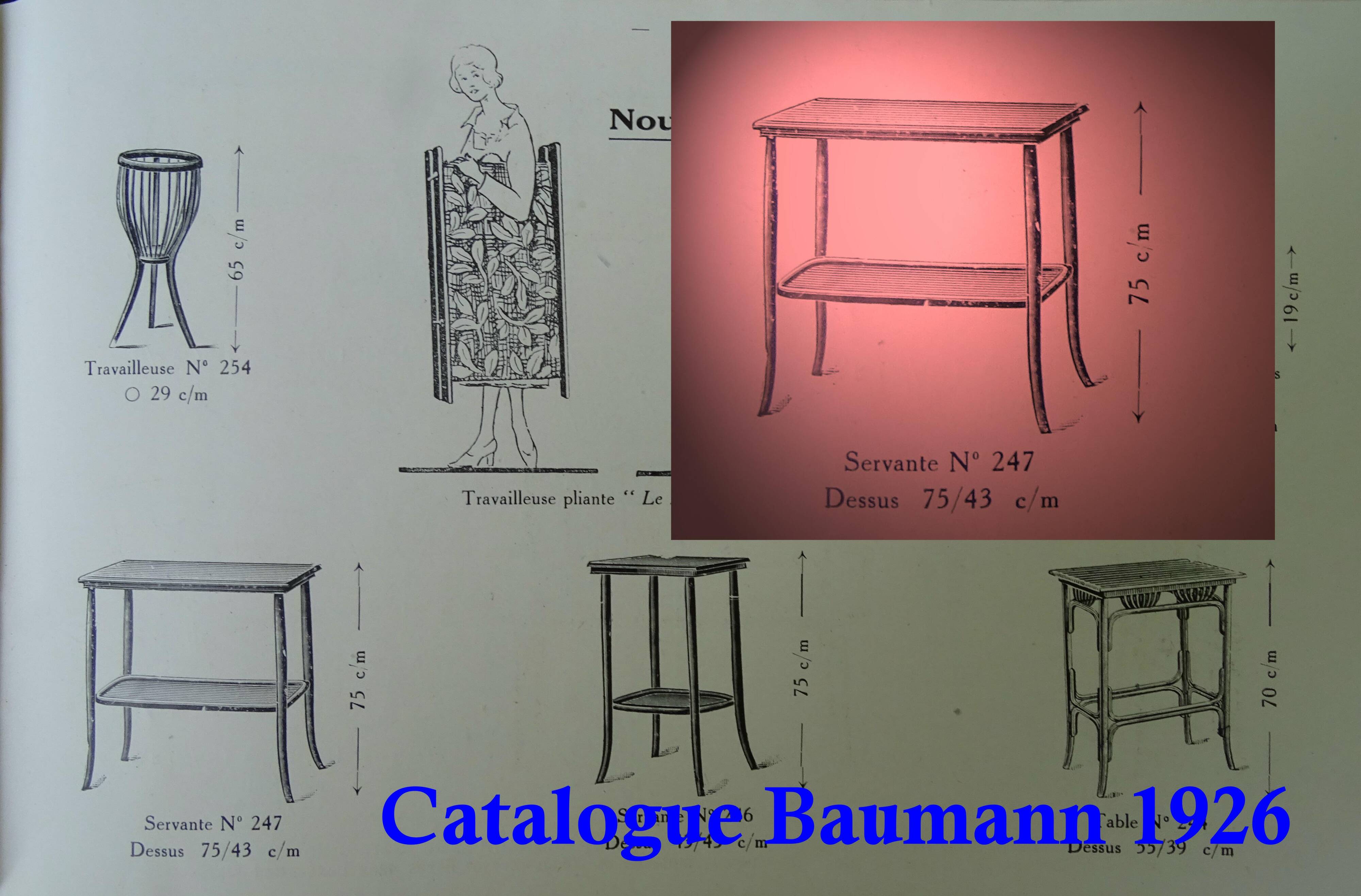 Side table, called "Servante" Baumann 1926