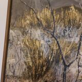 Oil painting on canvas, Claure Jallois, landscape cevenol ( 1959 )