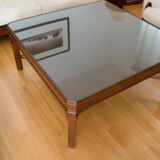 Table basse en acajou et ses 2 bouts de canapé