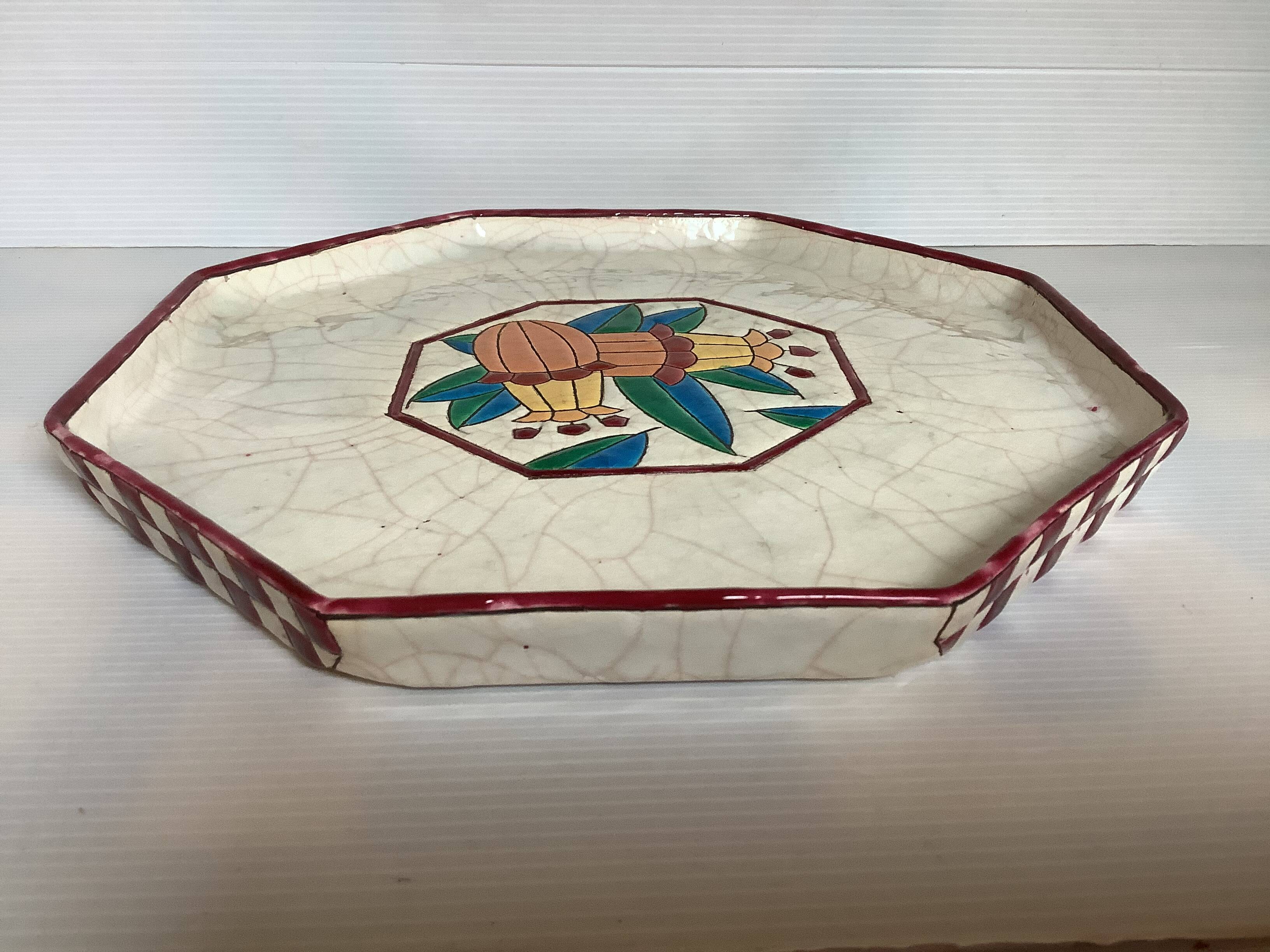 Longwy octagonal tray dish